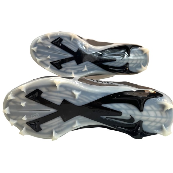 Nike Alpha Menace Elite 3 Football Cleats Men's Size:16 In Black/White/Iron Grey - Picture 13 of 16